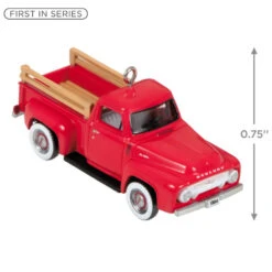 Hallmark Mini Lil' American Trucks 1954 Mercury M-100 2023 Metal Ornament, 0.75" -Hallmark Mercury M100 Truck Keepsake Ornament 1299QXM9159 03