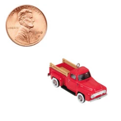 Hallmark Mini Lil' American Trucks 1954 Mercury M-100 2023 Metal Ornament, 0.75" -Hallmark Mercury M100 Truck Keepsake Ornament 1299QXM9159 07