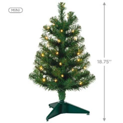 Hallmark Miniature Evergreen Pre-Lit Christmas Tree, 18.75" -Hallmark Miniature Green PreLit Christmas Tree 2499QSB6253 03
