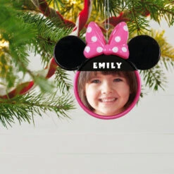 Hallmark Disney Minnie Mouse Ears Silhouette Text And Photo Personalized Ornament -Hallmark Minnie Mouse Ears TextPhoto Personalized Ornament 2499QHE1963B2 02