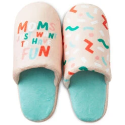 Hallmark Moms Just Want To Have Fun Slippers With Sound, Small/Medium
