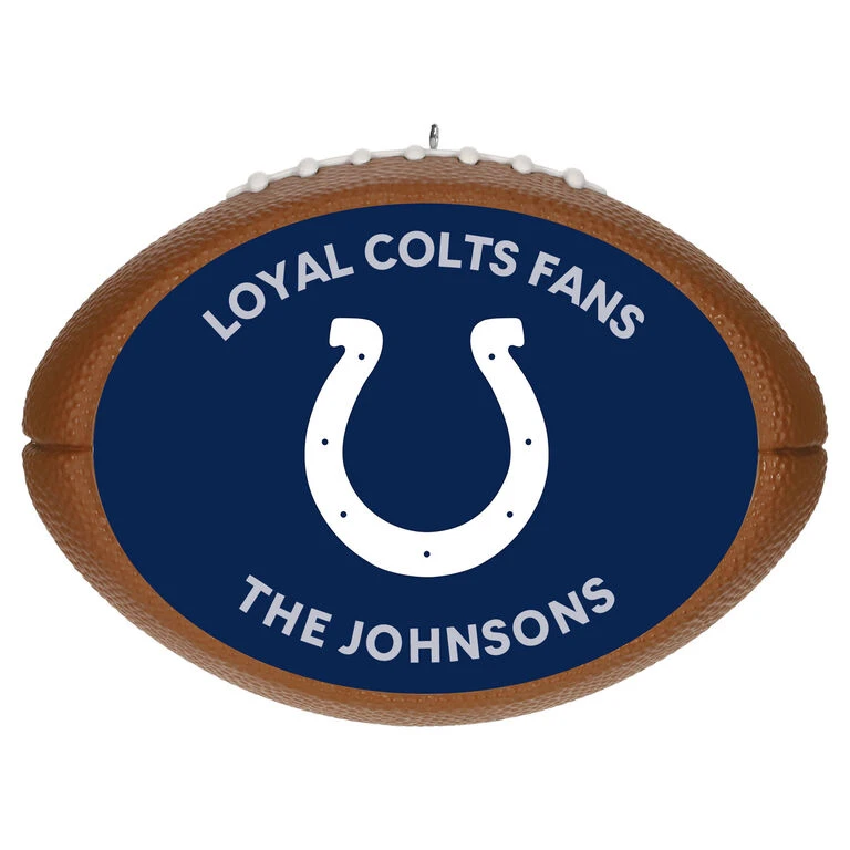 Hallmark NFL Football Indianapolis Colts Text Personalized Ornament 1 Hallmark NFL Football Indianapolis Colts Text Personalized Ornament