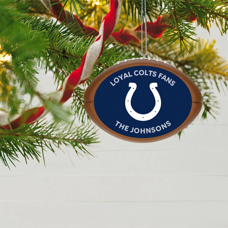 Hallmark NFL Football Indianapolis Colts Text Personalized Ornament 2 Hallmark NFL Football Indianapolis Colts Text Personalized Ornament - Image 2