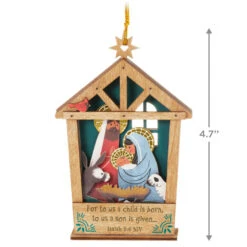 Hallmark A Child Is Born Nativity Papercraft Ornament -Hallmark Nativity Scene Wood and Paper Keepsake Ornament 1999QGO2759 03