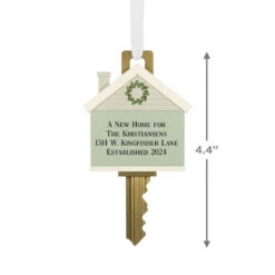 Hallmark New Home Key Personalized Ornament -Hallmark New Home Key Personalized Christmas Ornament 2499QHE2204B1 03