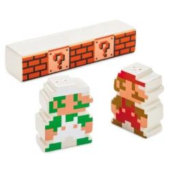 Hallmark Nintendo Super Mario Bros.® Mario And Luigi Salt And Pepper Shakers, Set Of 3 5 Hallmark Nintendo Super Mario Bros.® Mario And Luigi Salt And Pepper Shakers, Set Of 3 -Hallmark Nintendo Super Mario Luigi Salt And Pepper Shaker Set 1NIT1001 03