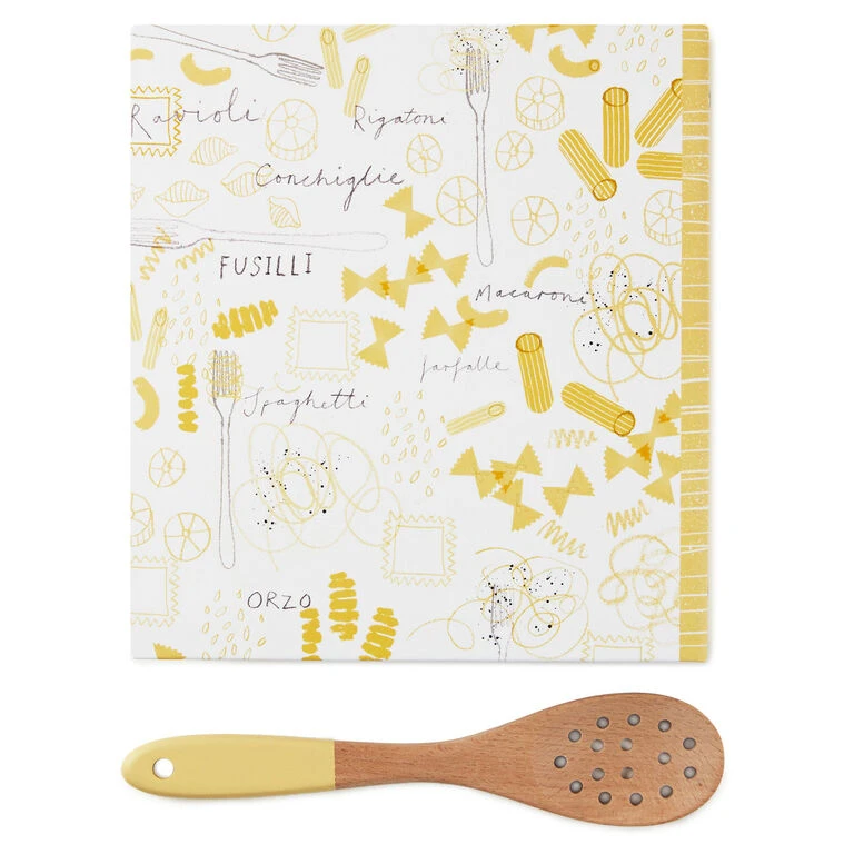 Hallmark Pasta Recipe Organizer Book With Wooden Strainer Spoon 4 Hallmark Pasta Recipe Organizer Book With Wooden Strainer Spoon - Image 4