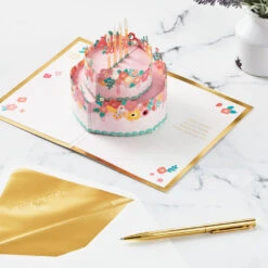 Hallmark Every Good Thing Floral Cake 3D Pop-Up Birthday Card 13 Hallmark Every Good Thing Floral Cake 3D Pop-Up Birthday Card -Hallmark Pink Cake and Flowers 3D PopUp Birthday Card for Her 1299LAD2886 06