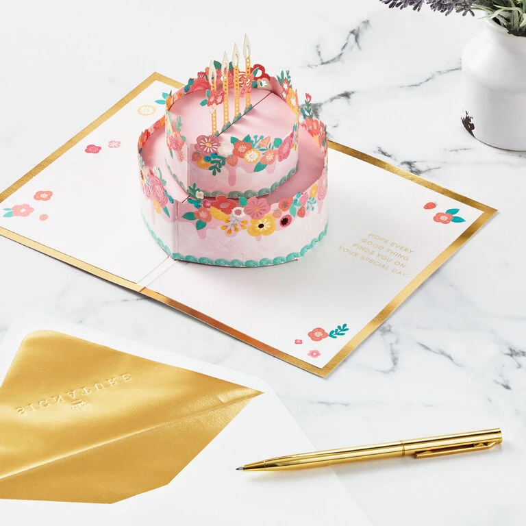 Hallmark Every Good Thing Floral Cake 3D Pop-Up Birthday Card 6 Hallmark Every Good Thing Floral Cake 3D Pop-Up Birthday Card - Image 6