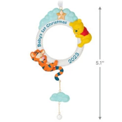 Hallmark Disney Winnie The Pooh Baby's First Christmas 2023 Ornament -Hallmark Pooh and Tigger Babys 1st Christmas Keepsake Ornament 1999QXD6577 03