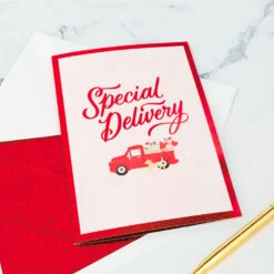 Hallmark Special Delivery 3D Pop-Up Valentine's Day Card -Hallmark Red Truck With Flowers 3D PopUp Valentines Day Card 1299IAV6066 07