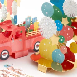 Hallmark Celebrating You Red Truck And Banner 3D Pop-Up Birthday Card -Hallmark Red Truck and Banner 3D PopUp Birthday Card 1299LAD2896 05