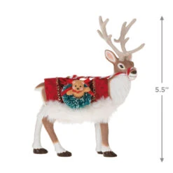 Hallmark Father Christmas's Reindeer Ornament 8 Hallmark Father Christmas's Reindeer Ornament -Hallmark Reindeer With Toy Sack Keepsake Ornament 2199QXE3287 03