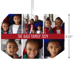 Hallmark Six-Photo Personalized Text And Photo Metal Ornament 5 Hallmark Six-Photo Personalized Text And Photo Metal Ornament -Hallmark SixPhoto Personalized Christmas Ornament 1OFM1001B7 03