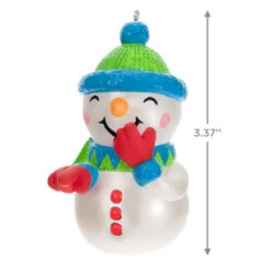 Hallmark Pull My Finger Snowman Ornament With Sound 8 Hallmark Pull My Finger Snowman Ornament With Sound -Hallmark Snowman With BlueGreen HatScarf Keepsake Ornament 2199QGO2829 03