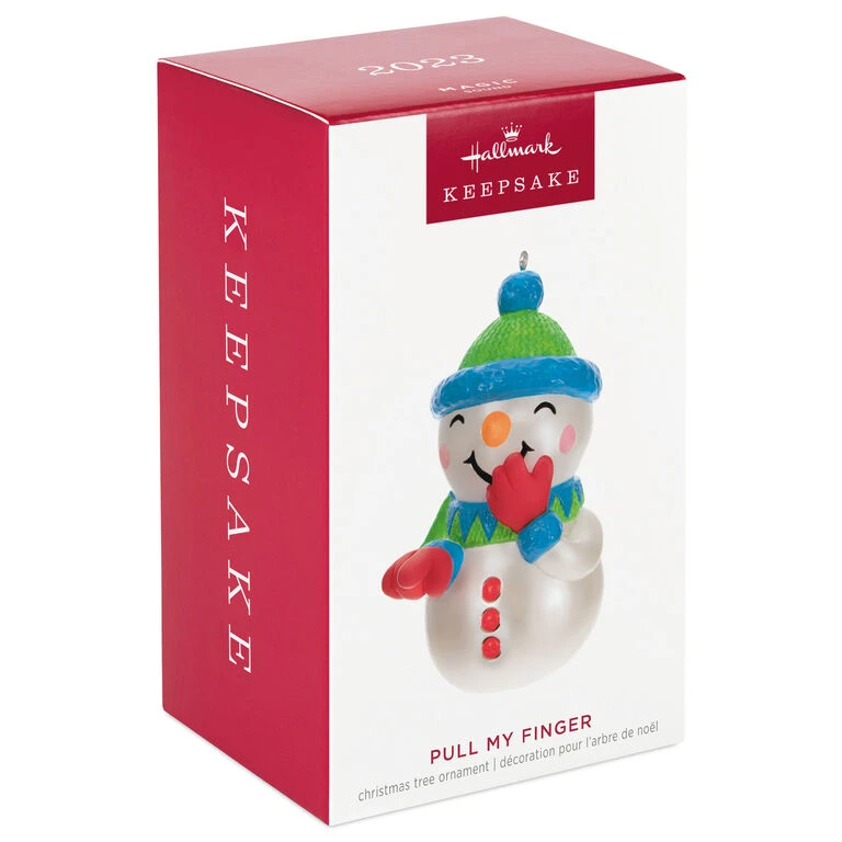 Hallmark Pull My Finger Snowman Ornament With Sound 4 Hallmark Pull My Finger Snowman Ornament With Sound - Image 4