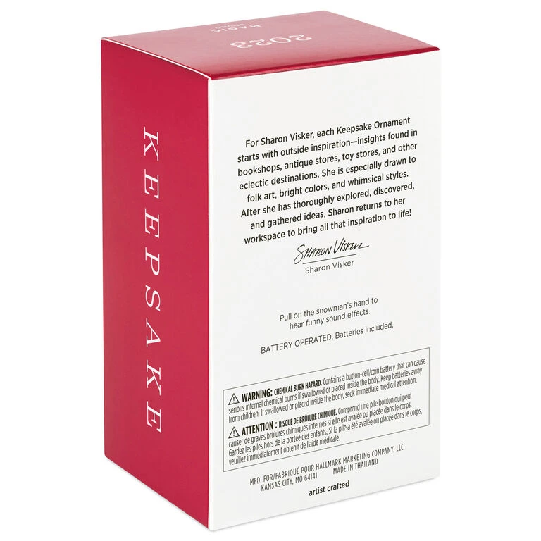 Hallmark Pull My Finger Snowman Ornament With Sound 5 Hallmark Pull My Finger Snowman Ornament With Sound - Image 5