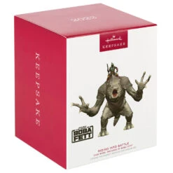 Hallmark Star Wars: The Book Of Boba Fett™ Riding Into The Battle Ornament 9 Hallmark Star Wars: The Book Of Boba Fett™ Riding Into The Battle Ornament -Hallmark Star Wars Boba Fett on Rancor Keepsake Ornament 2499QXI7087 04