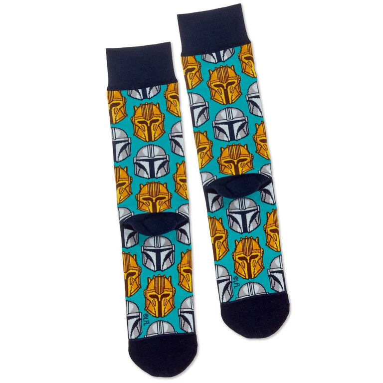 Hallmark Star Wars: The Mandalorian™ Helmet Novelty Crew Socks 3 Hallmark Star Wars: The Mandalorian™ Helmet Novelty Crew Socks - Image 3