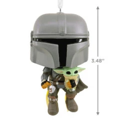 Star Wars The Mandalorian™ With Grogu™ Funko POP!® Hallmark Ornament 7 Star Wars The Mandalorian™ With Grogu™ Funko POP!® Hallmark Ornament -Hallmark Star Wars The Mandalorian With Grogu Funko POP Christmas Ornament 3HCM1103 03