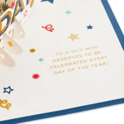 Hallmark Celebrate Stars And Pennants 3D Pop-Up Father's Day Card 10 Hallmark Celebrate Stars And Pennants 3D Pop-Up Father's Day Card -Hallmark Stars and Pennants 3D PopUp Fathers Day Card 1299IMM2045 03