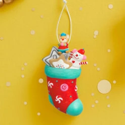 Hallmark Stocking Stuffers Surprise Mystery 2023 Exclusive Ornament -Hallmark Stocking With Mouse and Star Cookie Keepsake Ornament 1999QXC5619 07
