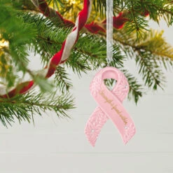 Hallmark Strength Within Pink Ribbon Porcelain Ornament Benefiting Susan G. Komen® -Hallmark Susan G Komen Pink Ribbon Keepsake Ornament 1999QXI7427 02
