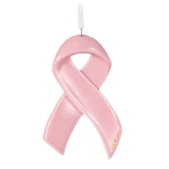 Hallmark Strength Within Pink Ribbon Porcelain Ornament Benefiting Susan G. Komen® -Hallmark Susan G Komen Pink Ribbon Keepsake Ornament 1999QXI7427 06