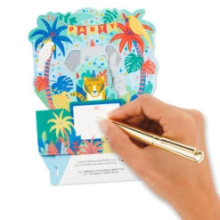 Hallmark Wild Animal Party Boxed Pop-Up Birthday Cards, Pack Of 8 -Hallmark Wild Animal Party PopUp Boxed Birthday Cards 5STZ1174 06